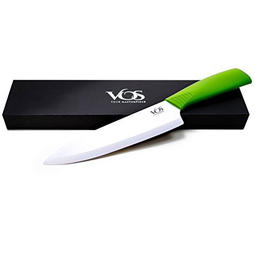 Vos Ceramic Chef Knife 8 Inch with Cover and a...