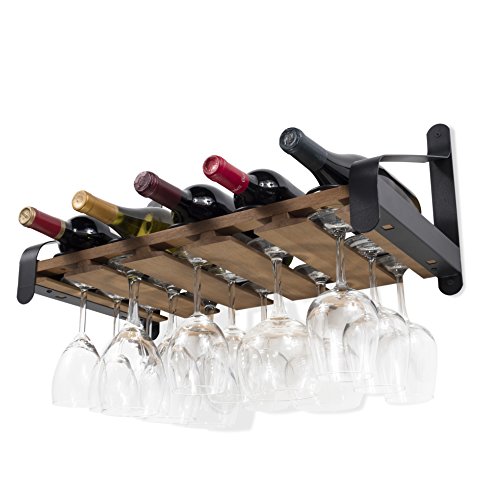 Rustic State Wall Mounted Wood Wine Rack or Liquor...