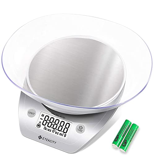 Etekcity 0.1g Food Kitchen Scale, Bowl, Digital...