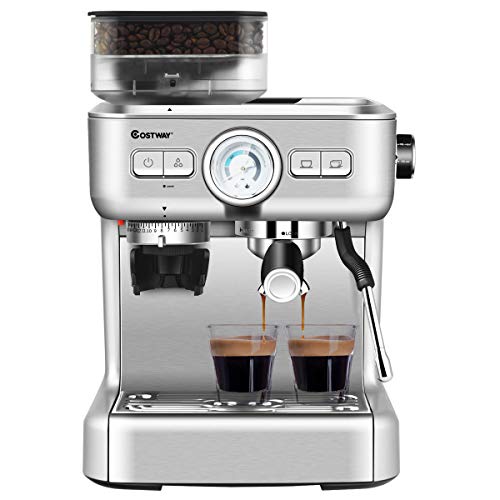 COSTWAY Semi-Automatic Espresso Machine, 20 Bar...
