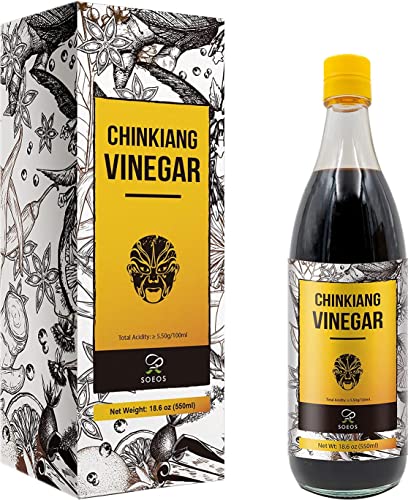Soeos Chinkiang Vinegar 18.6 fl oz (550ml),...